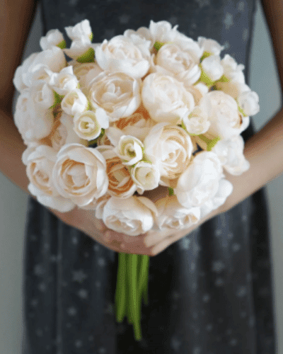 Artificial Rustic Ranunculus Flower Bunch Stalks