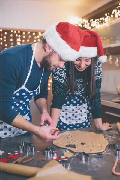 Baking Cookies Together winter christmas photoshoot