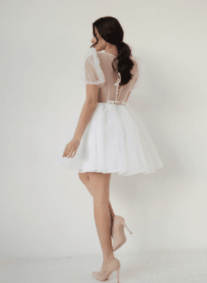 Betty Dress, Bridal Puff dress, Short wedding dress