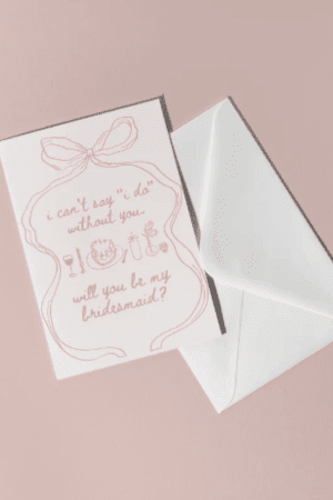 Bow Bridesmaid Proposal Card, Trendy, Will You Be My Bridesmaid