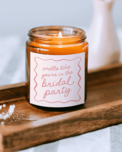 Bridesmaid Proposal Candle Label