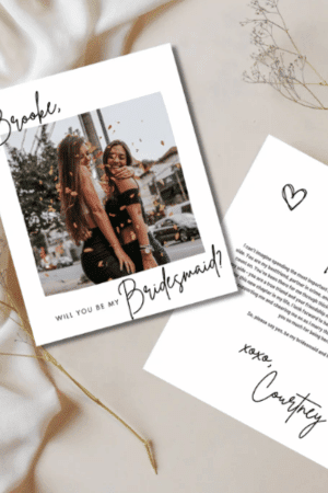 Bridesmaid Proposal Card Template, Editable