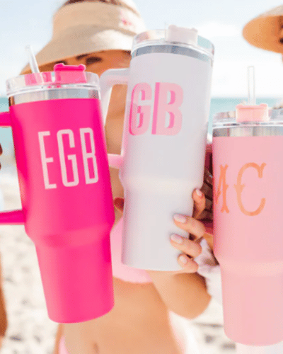 Custom Shadow Monogram 40 oz Tumbler