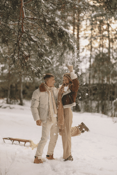 Enchanted Forest Scene winter engagement