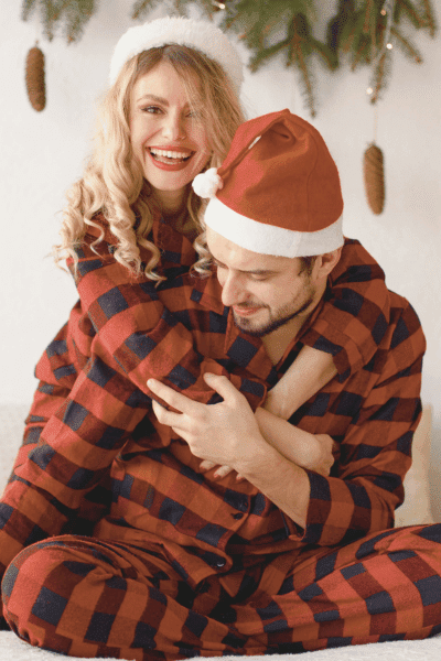 Holiday Pajamas engagement photos