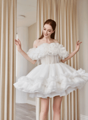 Mini Wedding Dress Ivory Dress Bridal Dress Engagement Dress