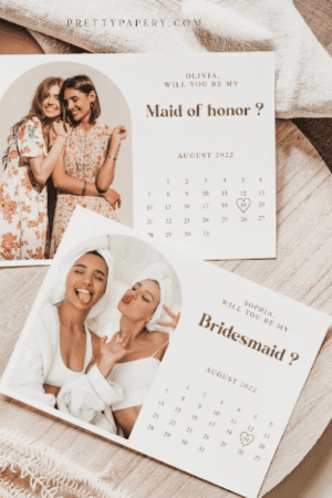 Will You Be My Bridesmaid, Calendar Canva Template