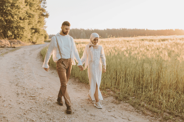 stroll country road engagement photoshoot fall