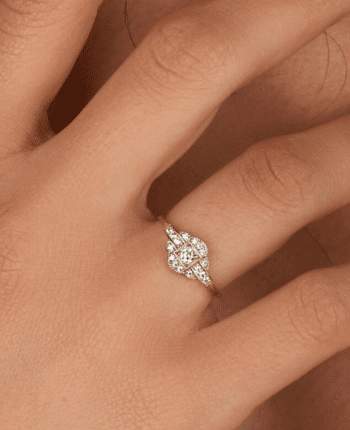 14K Gold Vintage Style Engagement Ring