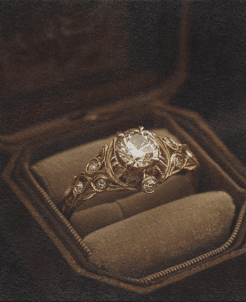 vintage dreamy gold engagement ring diamond