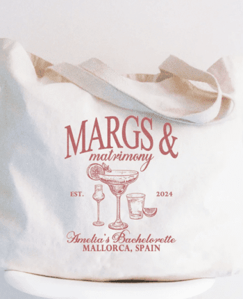 Custom Margs and Matrimony Bachelorette Totes