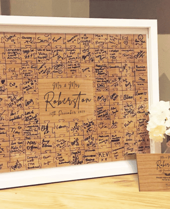 Jigsaw Guestbook Personalised with Sign Framed