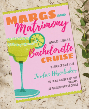 Margaritas and Matrimony Bachelorette Invitation