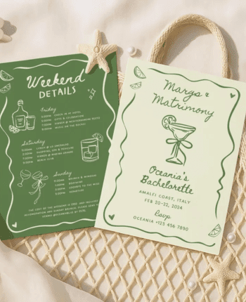 Margs and Matrimony Bachelorette Invitation