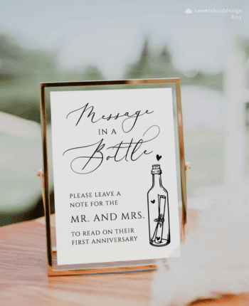 Message In A Bottle Sign template