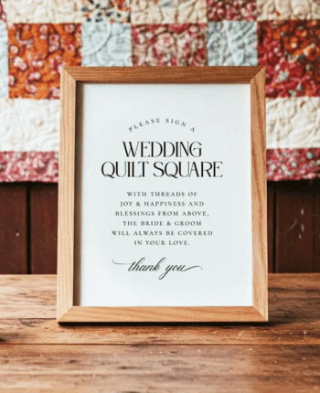 PRINTABLE Wedding Quilt Guestbook