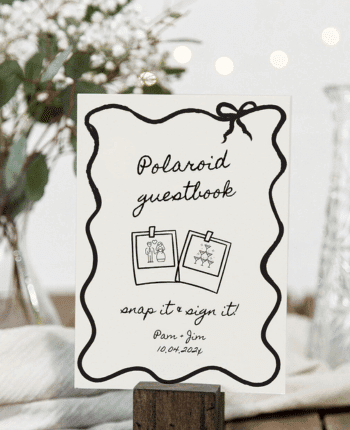 Polaroid Guestbook Sign Template
