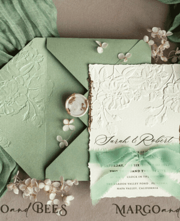 Bespoke Embossed Blind Sage green
