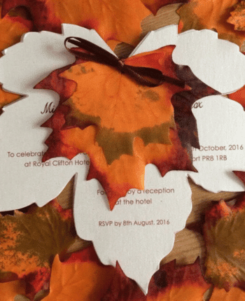 Fall invite - Wedding invitations - Autumn Leaves