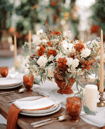 burnt orange and sage green fall wedding color combination palette