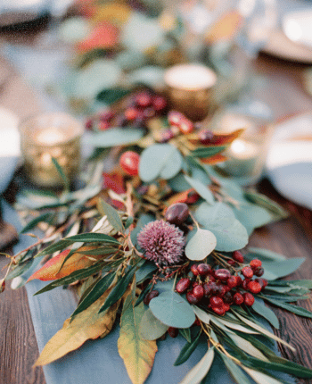 fall seasonal foliage wedding