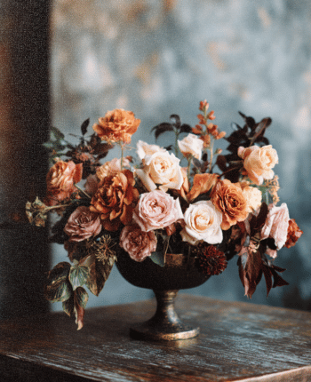 fall wedding color palette blush and rust