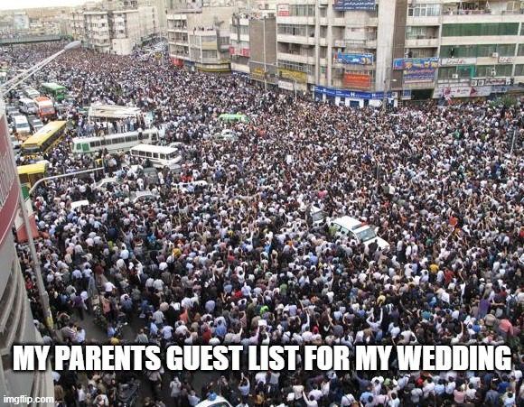 wedding meme guest list horde crowd