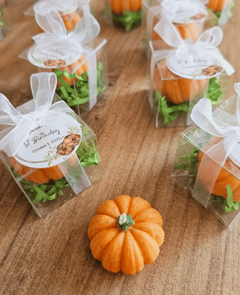Bulk Mini Pumpkin Candles with Custom Labels