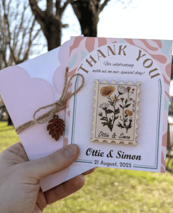 Floral Postage Stamp Thank You Magnets