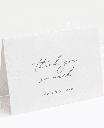 Set of Personalized Wedding Thank You Cards