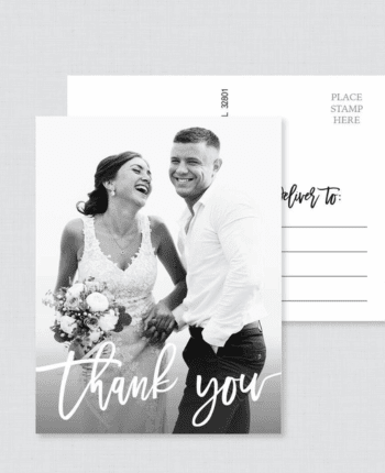 Thank You Postcards - Modern Script Photo