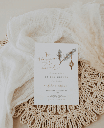 Christmas Bridal Shower Invitation
