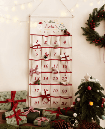 Customized Christmas countdown gift bags