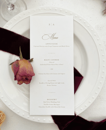 Wedding Menus  reception menu