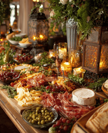 antipasto table wedding reception ideas