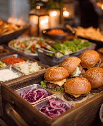 build a burger bar wedding reception ideas