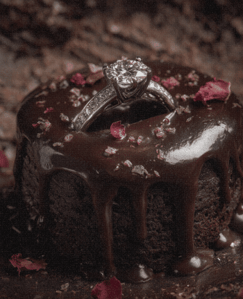 chocolate cake engagement christmas proposal idea