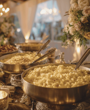 mac and cheese bar at a wedding reception ideas
