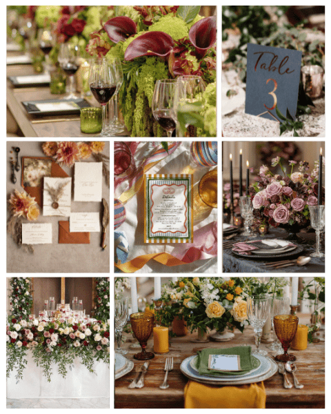 november color schemes palette fall wedding