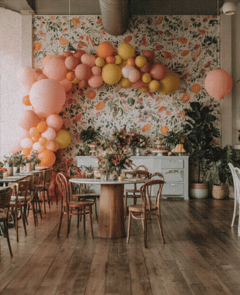 winter bridal shower ideas at a restaurant or cafe