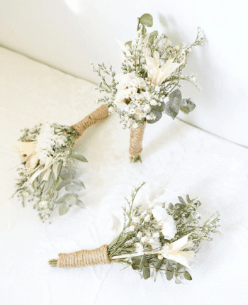 Eucalyptus & Baby’s Breath Wedding Boutonniere