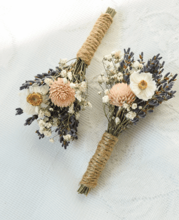 Lavender & Blush Wedding Boutonniere