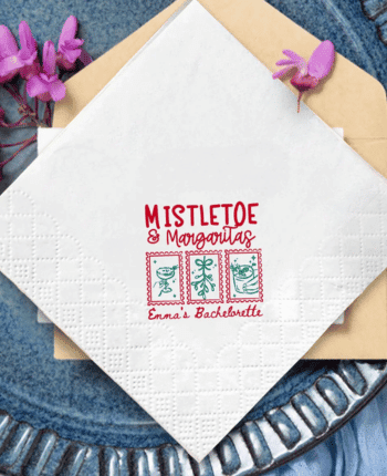 Mistletoe and Margaritas Cocktail Napkins