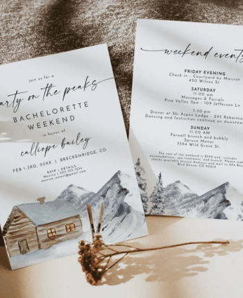 Ski Bachelorette Invitation Template
